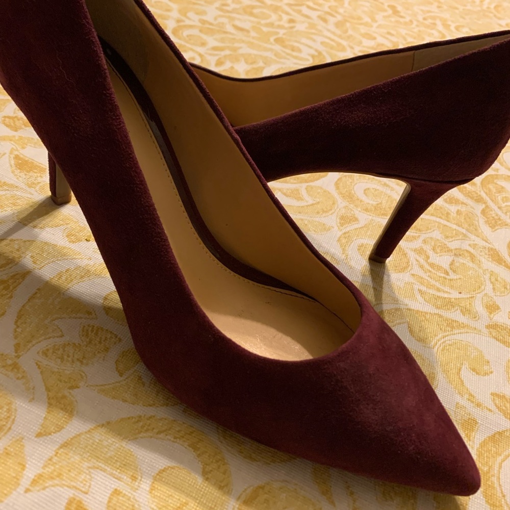Burgundy Suede Heels